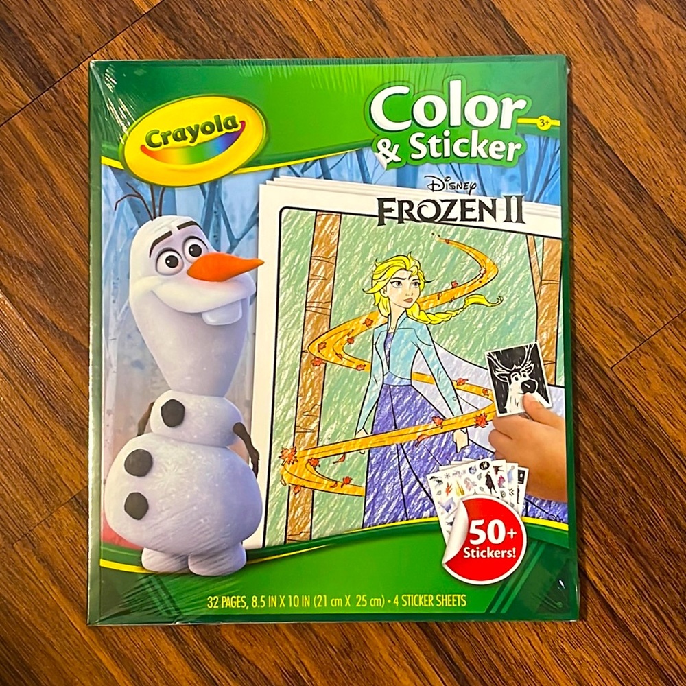 Crayons Disney Frozen 🥶 2 Color & Sticker Sheet.